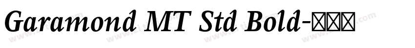 Garamond MT Std Bold字体转换
